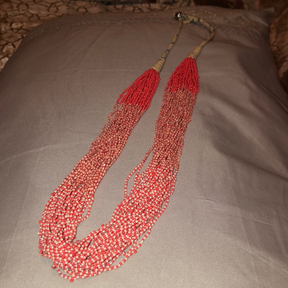 Multi-strand bead necklace